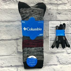 Columbia Men’s Soft Cotton Blend Crew Socks